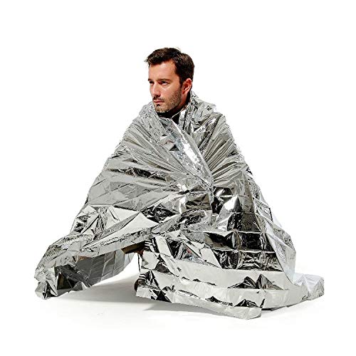 Emergency Space Blankets (10 Pack) Mylar Foil Thermal Waterproof Blanket