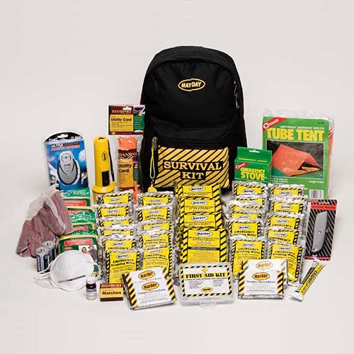 Deluxe - 4 Person Emergency Survival Kit - Back pack Kit