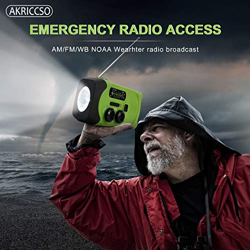 [Upgraded Version] Emergency Solar Hand Crank Portable Radio
