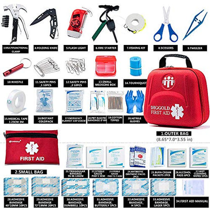 First Aid Kit for Car Travel Camping Home Office Sports Survival Complete Emergency
