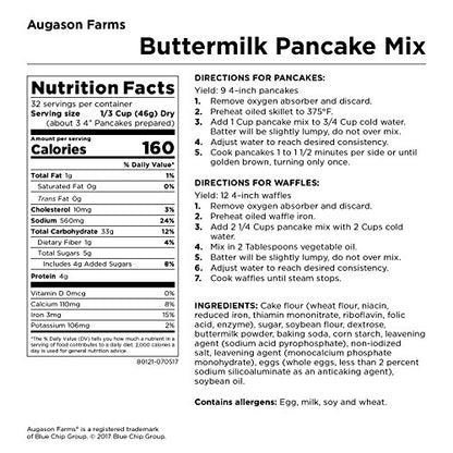 Augason Farms Buttermilk Pancake Mix 3 lbs 4 oz No. 10 Can