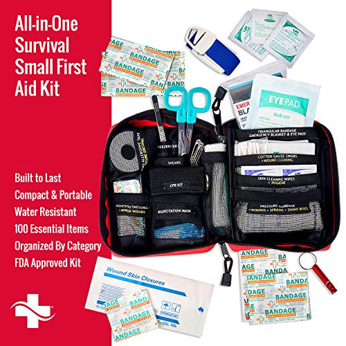 Small First Aid Kit with Labelled Pockets